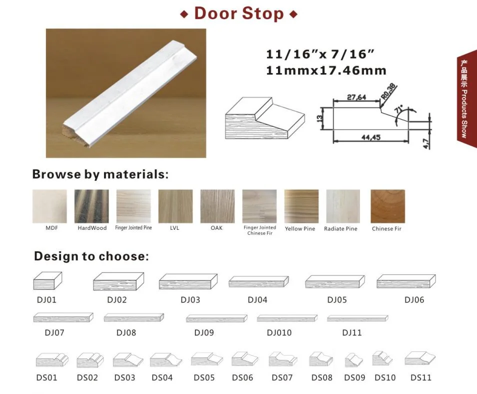 Home Decoration White MDF Baseboard Moulding