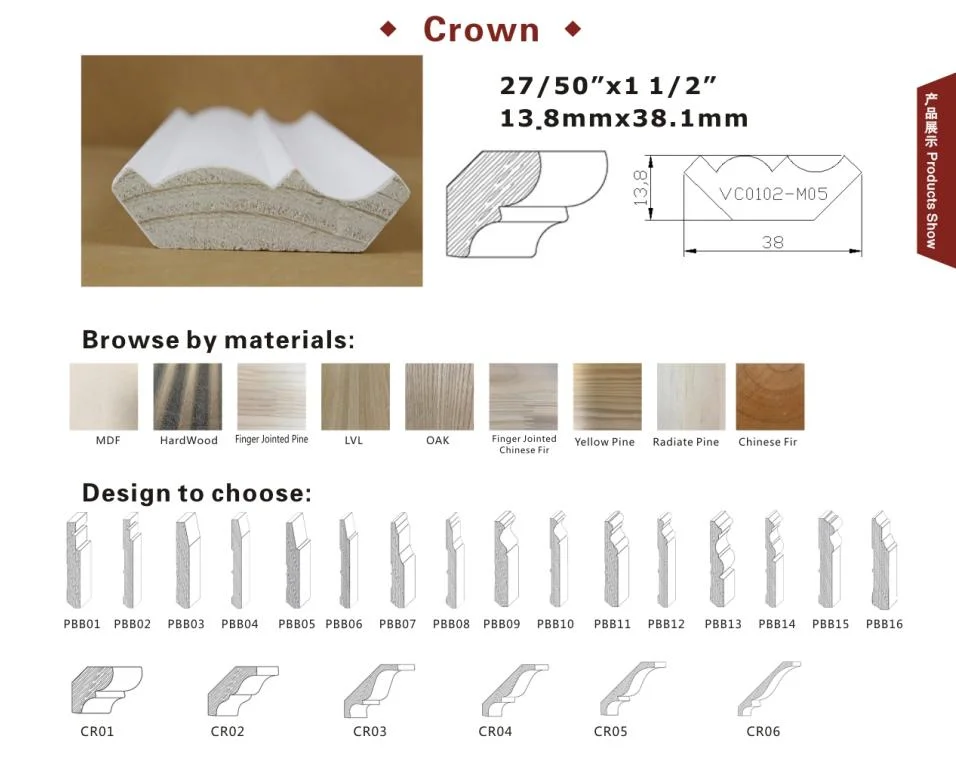 Direct Selling Wood Architectural Moulding Door Casing