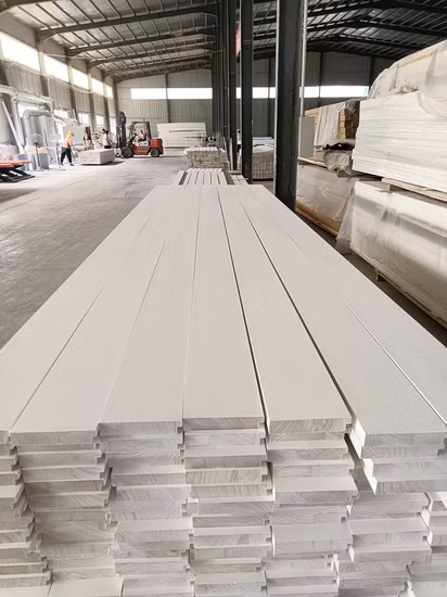 Moldagem de coroa de guarnição de janela de primer branco de decoração de interiores de casa